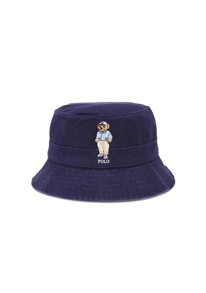 Polo Ralph Lauren Bear Bucket Hat in Navy. Size S/M.