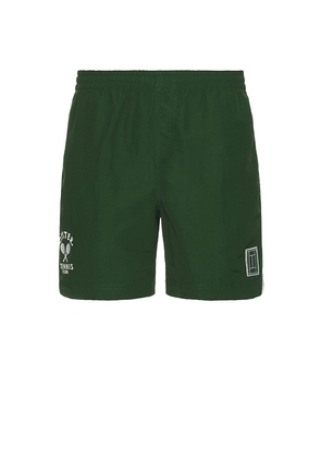 Oyster Tennis Club Nylon Short in Green. Size M, S, XL/1X.