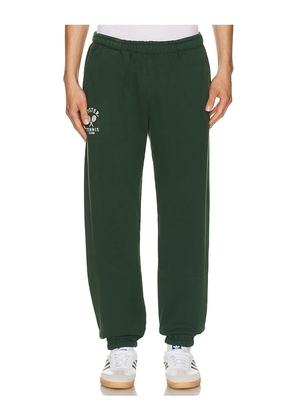 Oyster Tennis Club Sweatpant in Green. Size M, S, XL/1X.