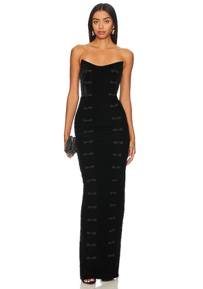 SAU LEE Amora Dress in Black. Size 00, 12, 8.