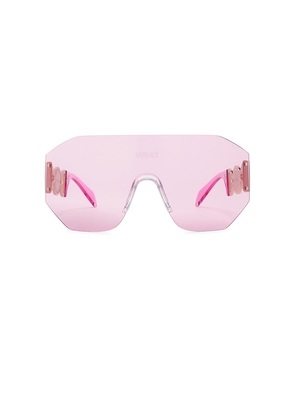 VERSACE Shield Sunglasses in Pink.