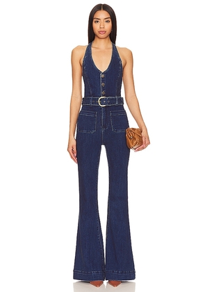 Show Me Your Mumu Fort Worth Jumpsuit in Blue. Size XS.