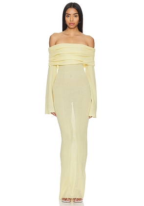 SER.O.YA Galleria Maxi Dress in Lemon. Size M, S.