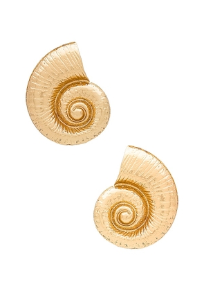 8 Other Reasons Shell Earring in Metallic Gold.