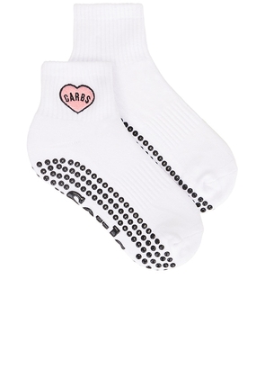 Souls. Carbs Grip Socks in White. Size S/M.