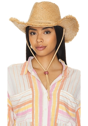 8 Other Reasons Fringe Cowboy Hat in Tan.