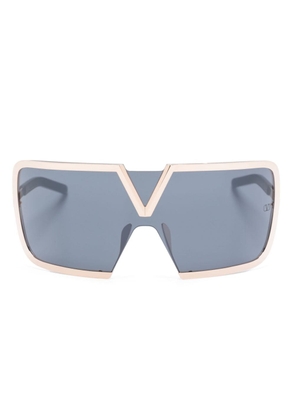 Valentino Eyewear V-Romask shield-frame sunglasses - Brown