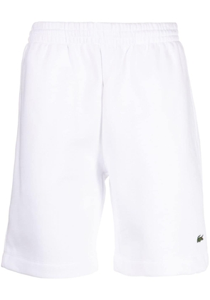 Lacoste logo-embroidered jersey shorts - White