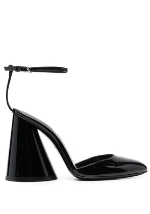 The Attico pointed-toe leather pumps - Black