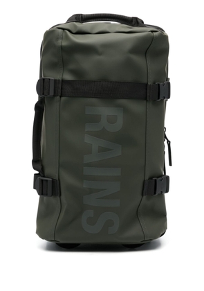 Rains logo-print faux-leather travel bag - Green