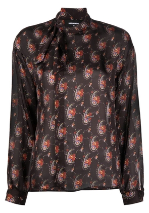 DSQUARED2 graphic-print blouse - Brown