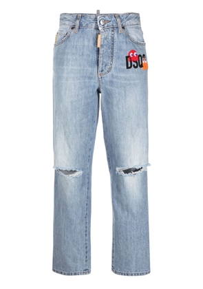 DSQUARED2 distressed cropped jeans - Blue