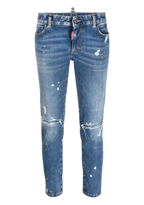 DSQUARED2 cropped skinny jeans - Blue