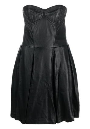 MUNTHE Lambert bustier leather dress - Black
