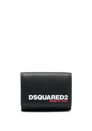 DSQUARED2 logo-print wallet - Black