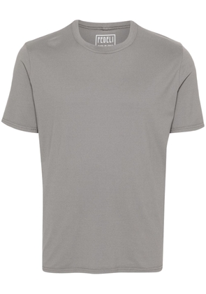 Fedeli short-sleeve cotton T-shirt - Grey