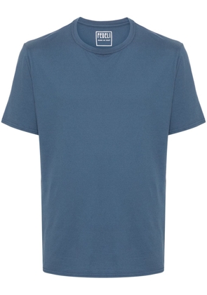 Fedeli short-sleeve cotton T-shirt - Blue