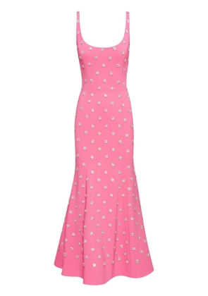 Oscar de la Renta crystal-embellished sleeveless midi dress - Pink