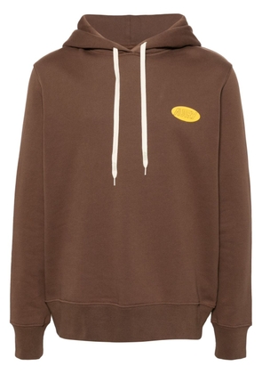 Autry logo-print cotton hoodie - Brown