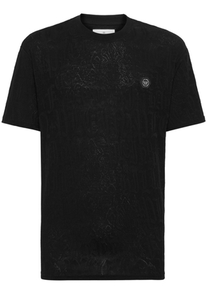 Philipp Plein monogram-pattern cotton T-shirt - Black