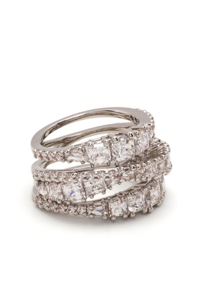 Swarovski Twist Wrap crystal-embellished ring - Silver