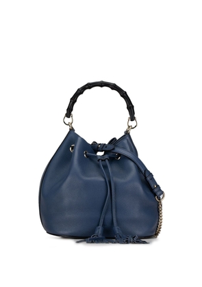 Gucci Pre-Owned 2000-2015 Miss Bamboo Leather bucket bag - Blue