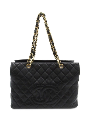 CHANEL Pre-Owned 2002-2003 CC Quilted Caviar tote bag - Black