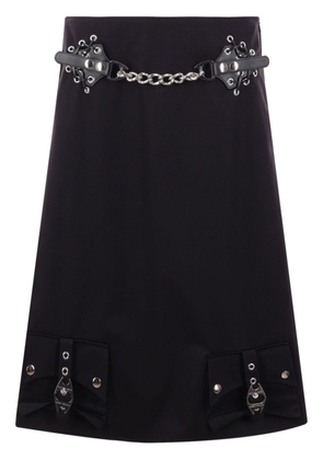 Chopova Lowena chain-link detail A-line skirt - Black