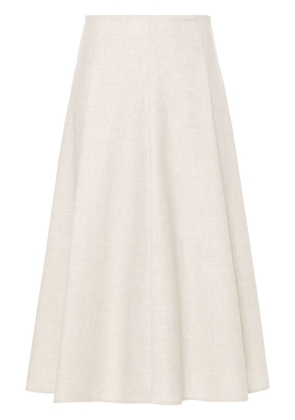Brunello Cucinelli pleat-detail A-line skirt - Neutrals