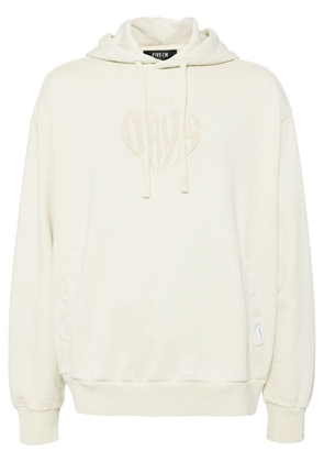 FIVE CM embroidered-logo cotton hoodie - Yellow