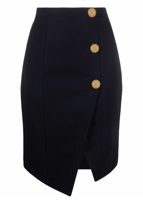 Balmain asymmetric high-waisted skirt - Black