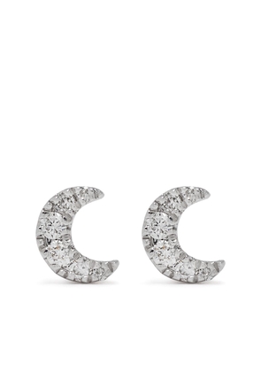 Djula 18kt white gold diamond Moon earrings - Silver