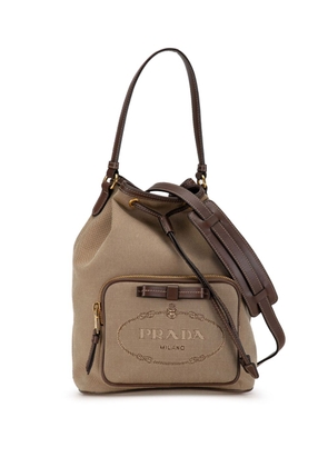 Prada Pre-Owned 2013-2023 Canapa Logo bucket bag - Brown