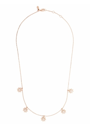 Djula 18kt rose gold Soleil diamond chain necklace - Pink