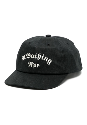 A BATHING APE® logo-embroidered flat-peak cap - Black