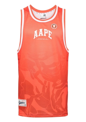 AAPE BY *A BATHING APE® logo-print tank top - Orange