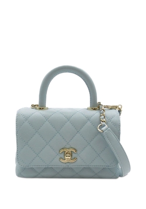 CHANEL Pre-Owned 2021-2023 Extra Mini Caviar Coco Top Handle satchel - Blue