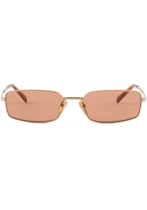 Prada Eyewear thin rectangle-frame sunglasses - Gold