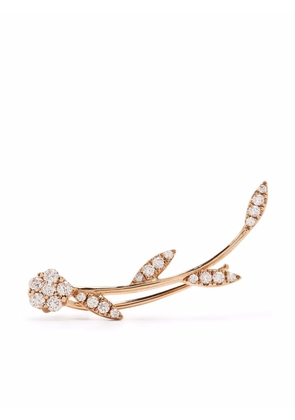 Djula 18kt rose gold single Leaf Jewel diamond earring - Pink