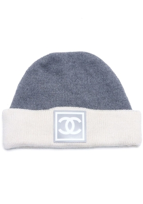 CHANEL Pre-Owned 2000s Sports Line cashmere beanie - White