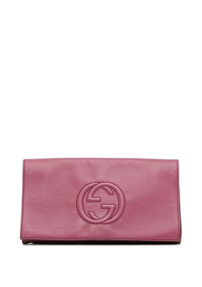 Gucci Pre-Owned 2016-2023 Leather Soho clutch bag - Pink