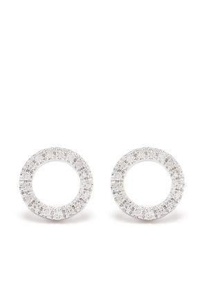 Djula 18kt white gold diamond Circle earrings - Silver