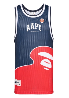 AAPE BY *A BATHING APE® logo-print tank top - Blue