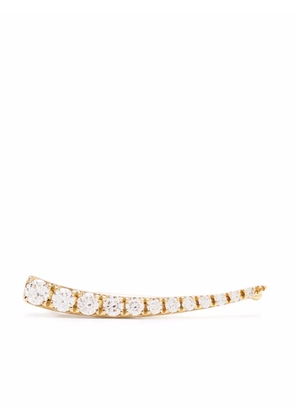 Djula 18kt yellow gold single Cascade Crimped diamond earring