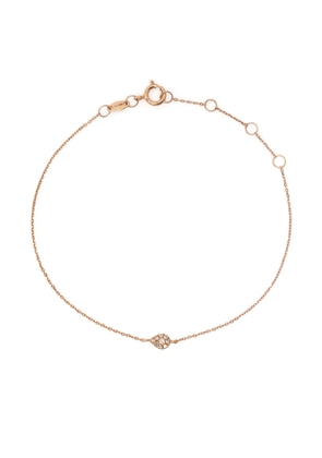 Djula 18kt yellow gold diamond pear chain bracelet