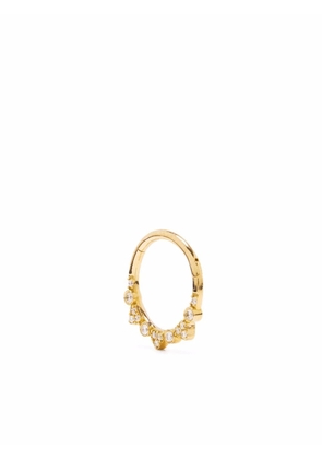 Djula 18kt yellow gold Spike diamond hoop earring
