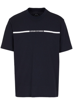Armani Exchange logo-print cotton T-shirt - Blue