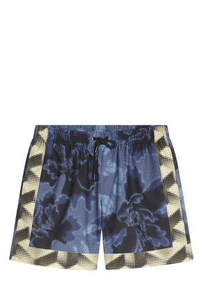 DRIES VAN NOTEN floral-print swim shorts - Blue