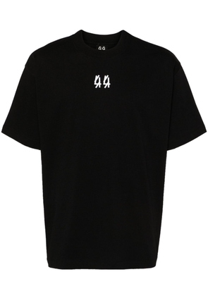 44 LABEL GROUP Lasered cotton T-shirt - Black