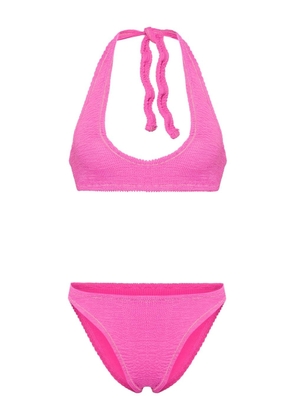 Reina Olga Pilou shirred bikini - Pink